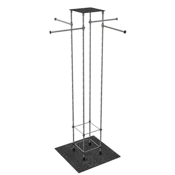 Kleiderständer^DecoWoerner Abhängeständer LOFT, 85 - 145 Cm Hoch schwarz