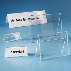 Preisauszeichnung^DecoWoerner Acryl-Dachständer, 10 X 4 Cm transparent