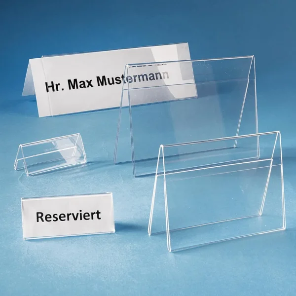 Preisauszeichnung^DecoWoerner Acryl-Dachständer, 10 X 4 Cm transparent