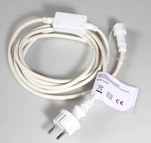 Weihnachtsbeleuchtung^DecoWoerner Anschlusskabel IP44 Für LED-Produkte System IP67, Weiß