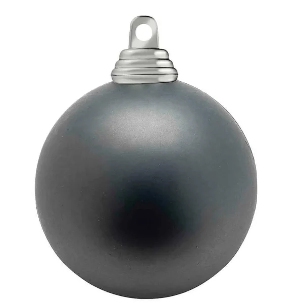 Weihnachtskugeln^DecoWoerner Anthrazite, Matte Weihnachtskugeln Aus Schwer Entflammbarem Kunststoff, 6 Cm Ø – 24 Stück Grau