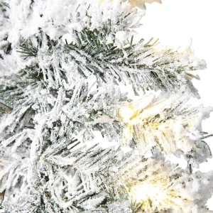 Weihnachtsgirlanden^DecoWoerner Beflockte Tannengirlande Mit LED IP 20, 270 Cm weiß