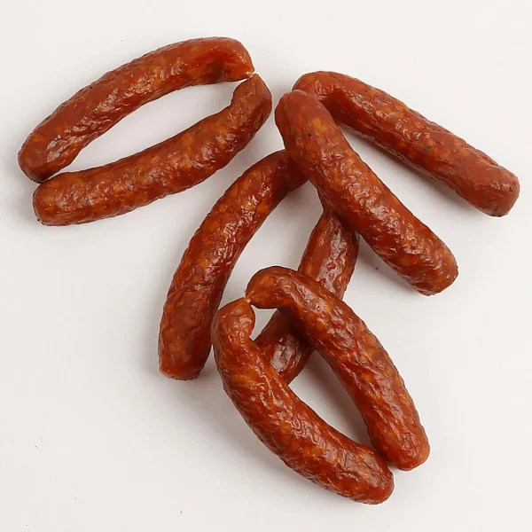 Fleisch & Wurst^DecoWoerner Bergisches-Mettwurst-Pärchen, Lebensmittel-Attrappe 13 Cm rot