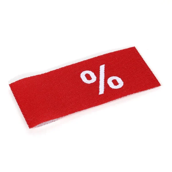 Verkaufsaktionen Bewerben | Kleiderbügel^DecoWoerner Bügel-Fähnchen "Prozent" 50 Stück rot
