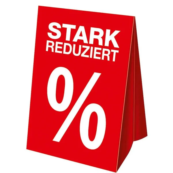 Verkaufsaktionen Bewerben^DecoWoerner Dachaufsteller Stark Reduziert, A3 rot
