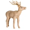 Dekotiere | Herbstdeko^DecoWoerner Deko Elch Mit Jute Bezogen 32 Cm Beige