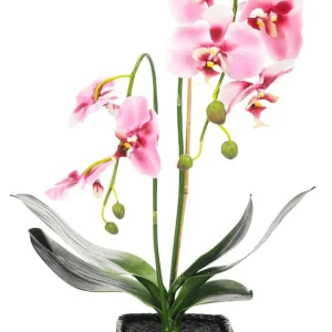 Zimmerpflanzen | Kunstblumen^DecoWoerner Deko Orchidee Im Topf 80 Cm rosa