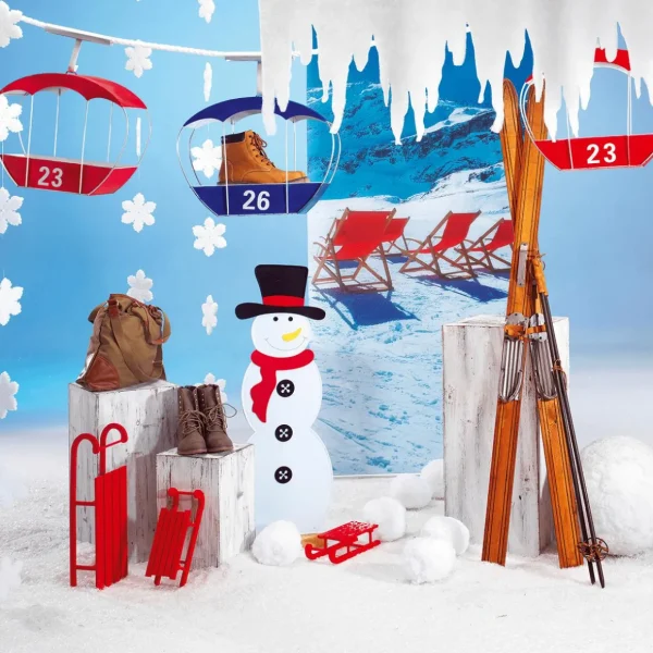 Winterdeko | Xxl Weihnachtsdeko^DecoWoerner Deko Ski Aus Holz, 140 Cm Lang Naturholz