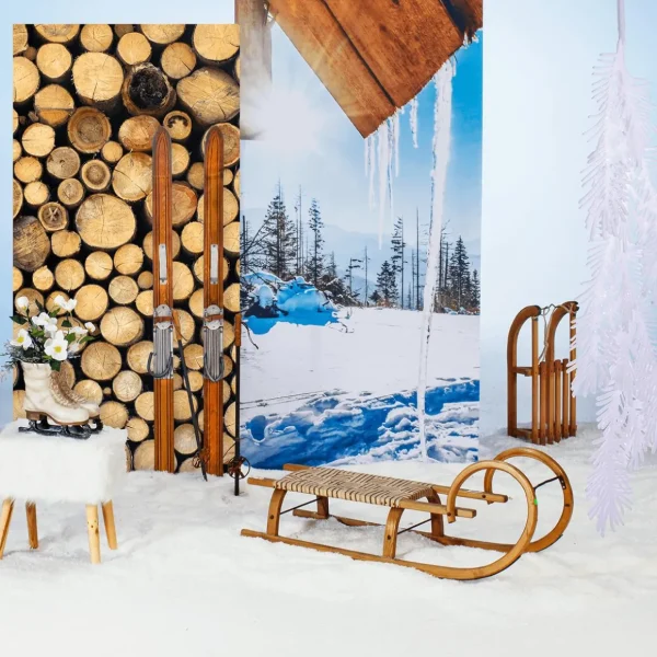 Winterdeko | Xxl Weihnachtsdeko^DecoWoerner Deko Ski Aus Holz, 140 Cm Lang Naturholz