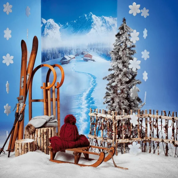 Winterdeko | Xxl Weihnachtsdeko^DecoWoerner Deko Ski Aus Holz, 140 Cm Lang Naturholz