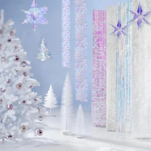Winterdeko | Weihnachtsfiguren^DecoWoerner Deko-Baum Winter, 60 Cm Hoch weiß