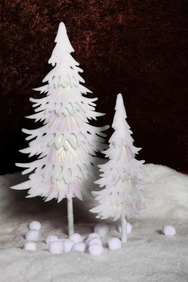 Winterdeko | Weihnachtsfiguren^DecoWoerner Deko-Baum Winter, 60 Cm Hoch weiß