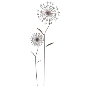 Sommerdeko | Frühlingsdeko^DecoWoerner Deko-Blumenstecker Aus Metall 50 Cm braun