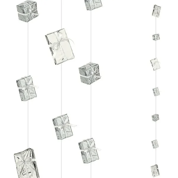 Weihnachtsfiguren^DecoWoerner Dekokette Päckchen , 270 Cm silber