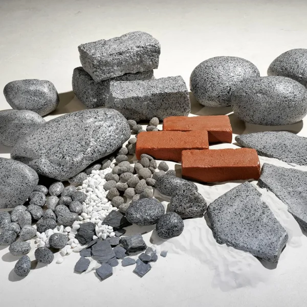 Streudeko^DecoWoerner Deko-Kieselstein, 40 X 25 Cm Grau