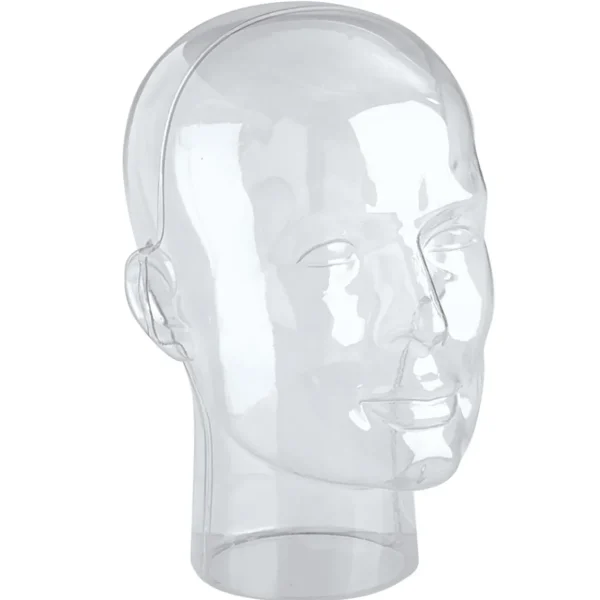 Warenpräsentation | Schaufensterpuppen^DecoWoerner Dekokopf, Herr, Klar transparent