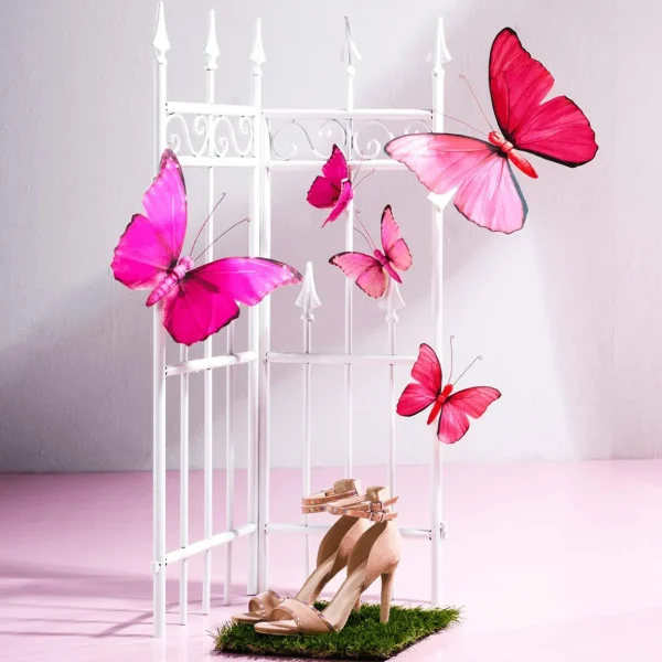 Frühlingsdeko^DecoWoerner Deko-Schmetterling Pink, 50 Cm rosa