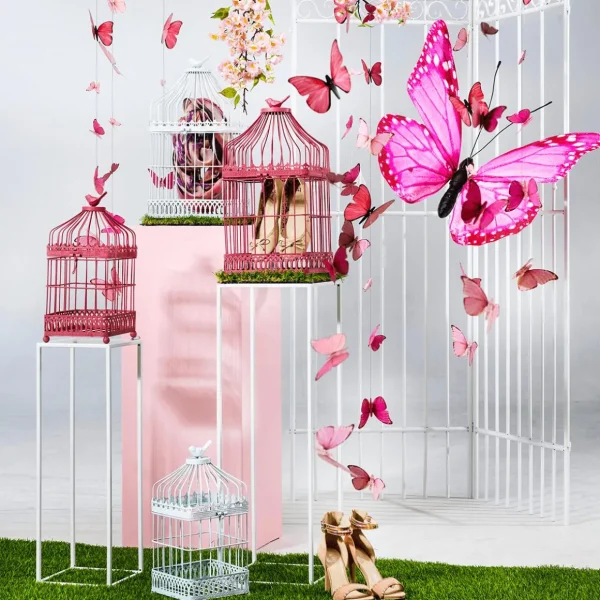 Frühlingsdeko^DecoWoerner Deko-Schmetterling Pink, 50 Cm rosa