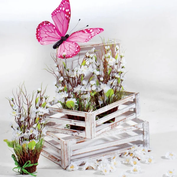 Frühlingsdeko^DecoWoerner Deko-Schmetterling Pink, 50 Cm rosa