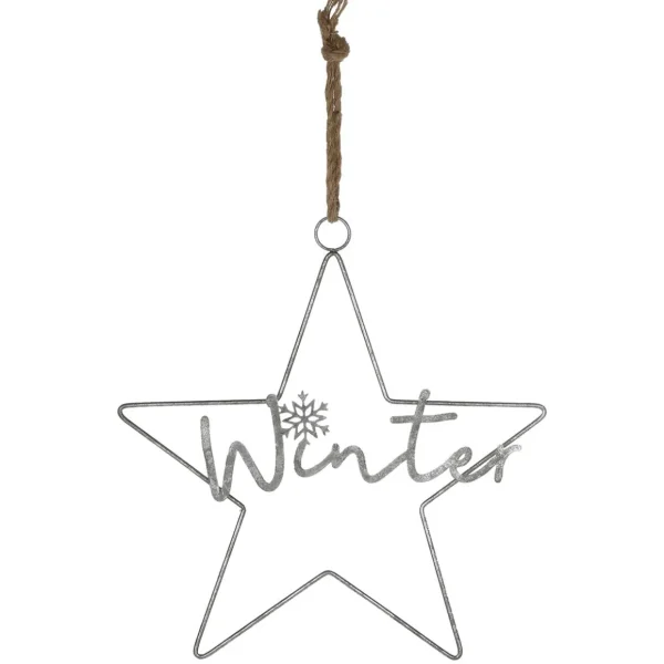 Weihnachtssterne^DecoWoerner Dekostern Antikmetall 40 Cm silber