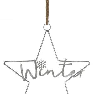 Weihnachtssterne^DecoWoerner Dekostern Antikmetall 40 Cm silber