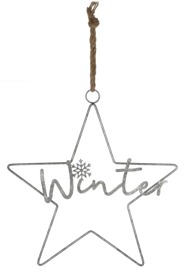 Weihnachtssterne^DecoWoerner Dekostern Antikmetall 40 Cm silber