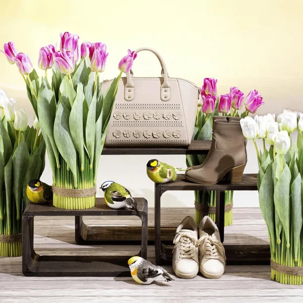 Dekotiere | Frühlingsdeko^DecoWoerner Dekovogel Grau Orange 19 Cm mehrfarbig