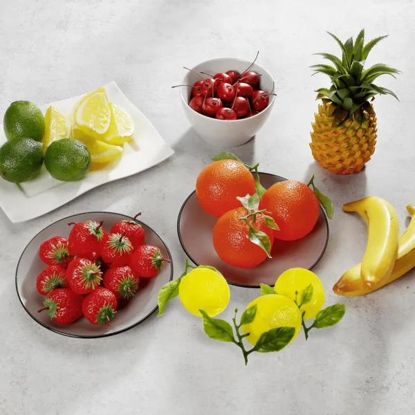 Obst & Früchte^DecoWoerner Erdbeeren Lebensmittel-Attrappen, 12 Stück rot