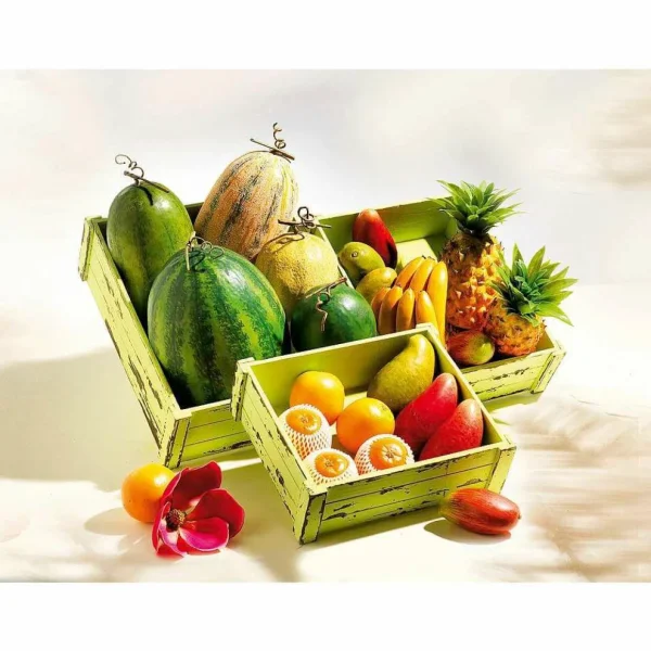 Obst & Früchte^DecoWoerner Galia Melone Lebensmittel-Attrappe 16 Cm Ø gelb