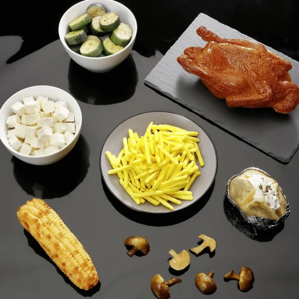 Gerichte & Fast-Food | Gemüse & Kräuter^DecoWoerner Gebratene Zucchini-Scheiben Lebensmittel-Attrappen, Pack à 3 Stück grün