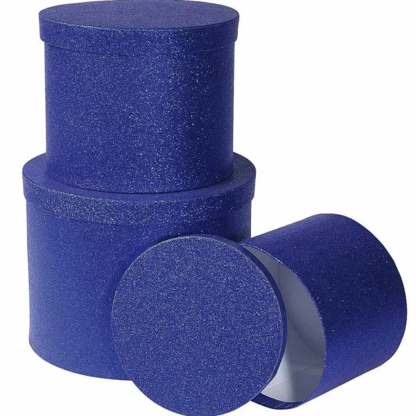 Geschenkboxen^DecoWoerner Geschenkkartonage , 3tlg. blau