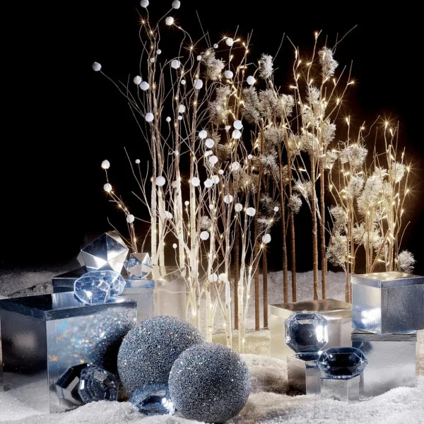 Geschenkboxen^DecoWoerner Geschenkkartonage Majestic Metallic, , 8tlg. silber