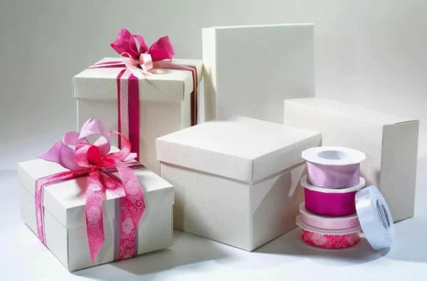 Geschenkboxen^DecoWoerner Geschenkkartons 38 X 26 X 10 Cm, Elfenbein 10 Stück weiß