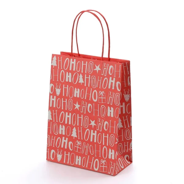 Geschenk- & Tragetaschen^DecoWoerner Geschenktasche HoHoHo 18 X 24 X 8 Cm 10 Er Set rot