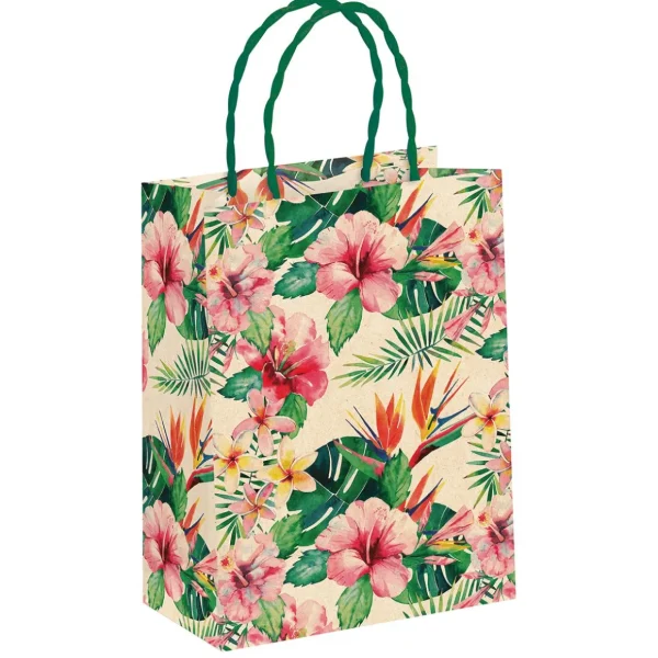 Geschenk- & Tragetaschen^DecoWoerner Geschenk-Tragetasche "Tropic" 22 X 31 X 10 Cm 10 Stück braun