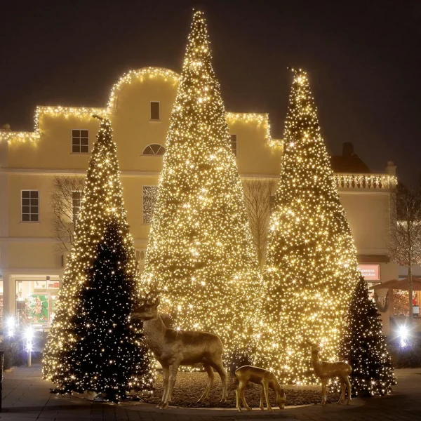 Gigantbäume^DecoWoerner Gigant Baum Mit LED Warm, Außen, 1140 Cm grün