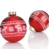 Weihnachtskugeln^DecoWoerner Glas-Weihnachtskugel "Nordic" 8 Cm, 12 Stück mehrfarbig