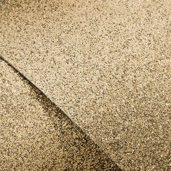 Lack- Dekor- & Stanzoptikfolien^DecoWoerner Glitzer-Folie Selbstklebend Champagner 50 Cm X 5 M Rolle gold