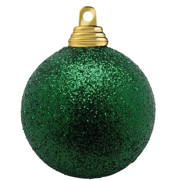 Weihnachtskugeln^DecoWoerner Glitzer-Weihnachtskugeln In Tannen Aus Kunststoff, 6 Cm Ø – 6 Stück grün