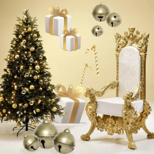 Weihnachtskugeln^DecoWoerner ene, Matte Weihnachtskugeln Aus Schwer Entflammbarem Kunststoff, 6 Cm Ø – 24 Stück gold