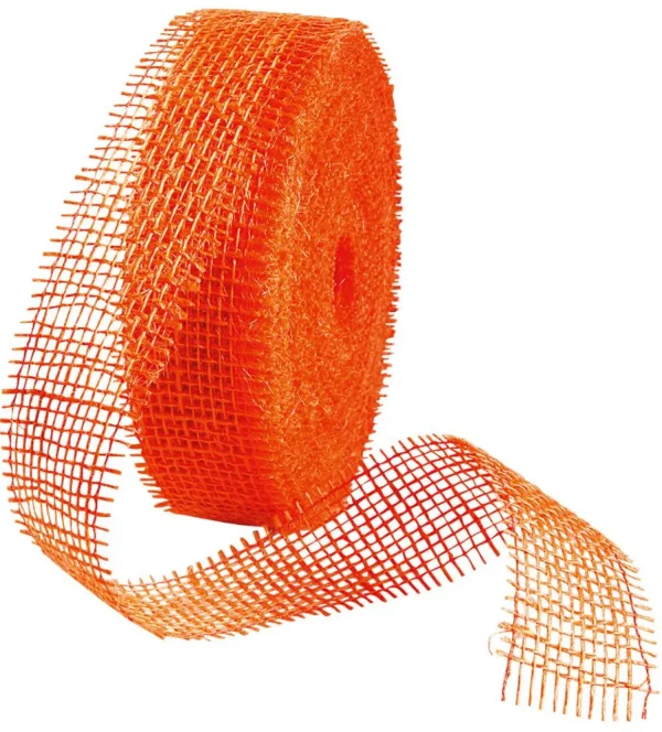 Geschenkband | Herbstdeko^DecoWoerner Juteband, 40 Mm, 20 M, orange