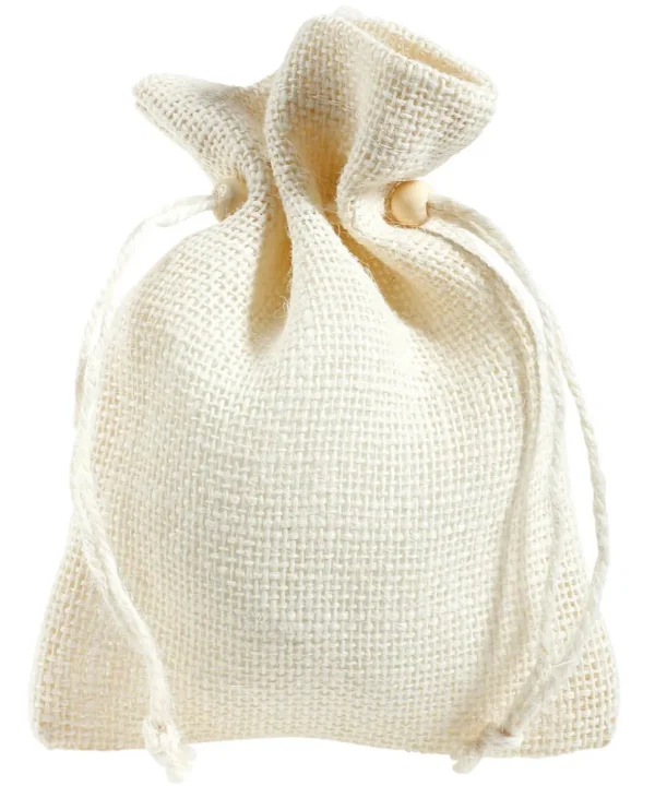Geschenksäckchen^DecoWoerner Jutesäckchen, 18 Cm, Creme 10 Stück weiß