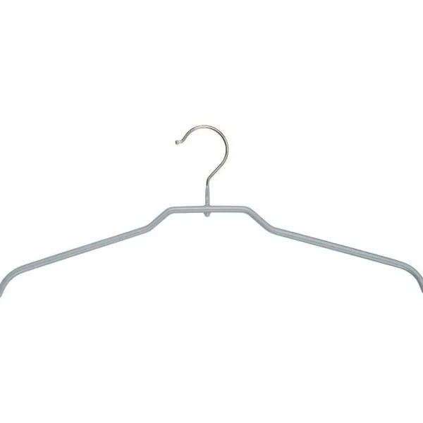 Kleiderbügel^DecoWoerner Kleiderbügel Anti-Rutsch Topform 40 Cm, , 1 Pack à 10 Stück silber