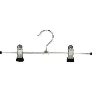 Kleiderbügel^DecoWoerner Kleiderbügel Mit Klammern 30 Cm, 1 Karton à 100 Klammern silber