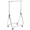 Kleiderständer^DecoWoerner Kleiderständer Mit Rollen Klappbar 140 Cm silber