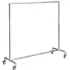 Kleiderständer^DecoWoerner Kleiderständer Mit Rollen FACTORY 160 Cm silber