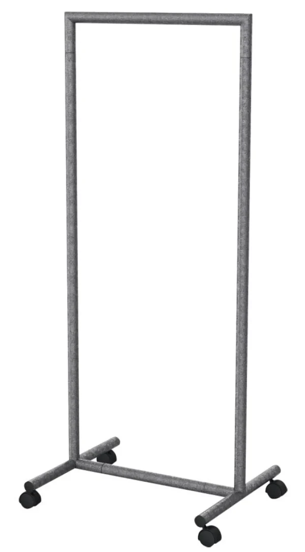 Kleiderständer^DecoWoerner Kleiderständer Mit Rollen 60 X 153 Cm Grau