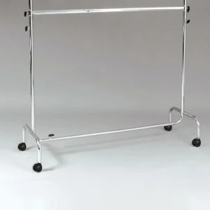 Kleiderständer^DecoWoerner Kleiderständer Mit Rollen Höhenverstellbar 150 Cm silber