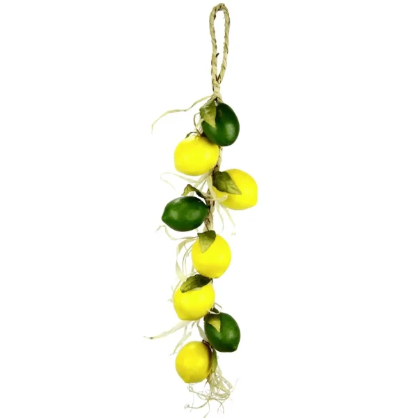 Obst & Früchte^DecoWoerner Künstliche Zitronen-Limetten Ranke 53 Cm mehrfarbig