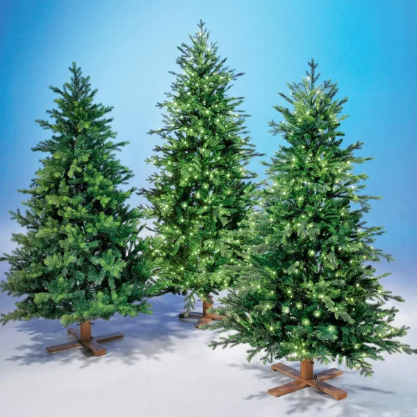 Künstliche Weihnachtsbäume^DecoWoerner Künstlicher Christbaum Douglastanne Mit LED 210 Cm grün